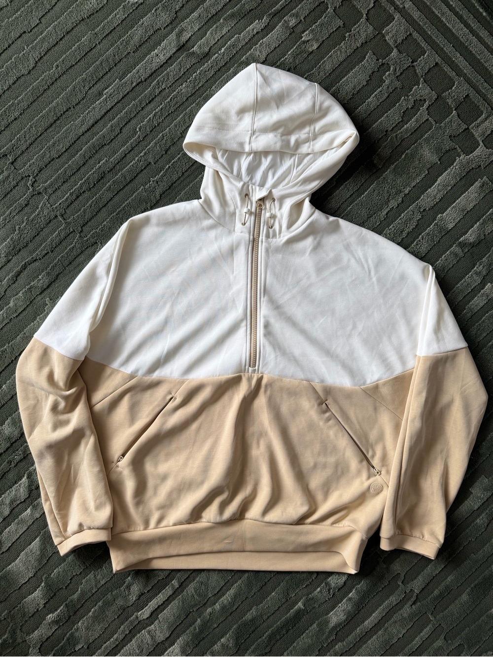 prAna Shea Hot Spell Anorak "Cliffside" Colorblock Half-Zip Sun Hoodie - S